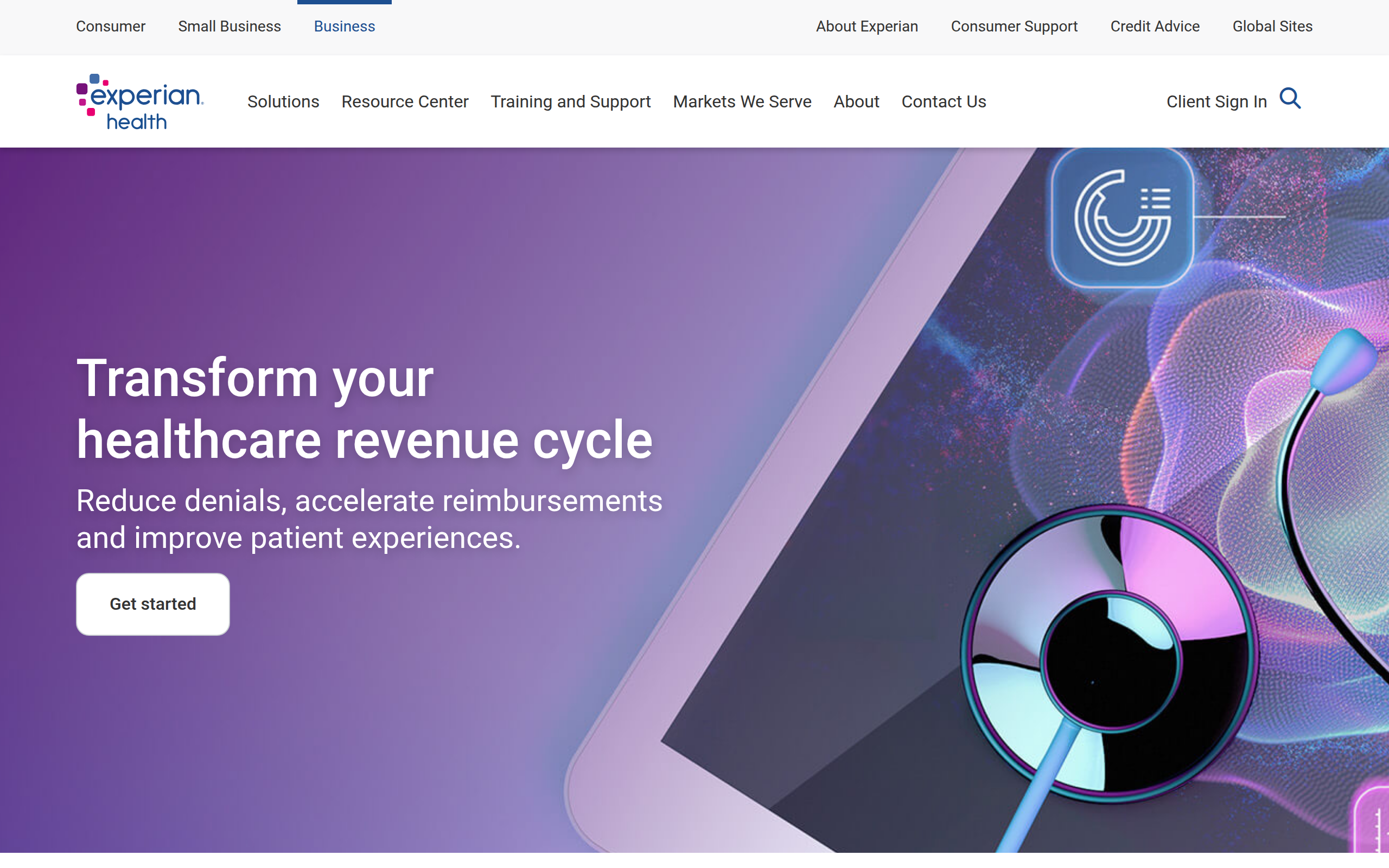 Experian Health Screenshot