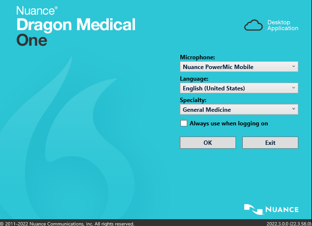 Nuance Communications (Dragon Medical One) Screenshot