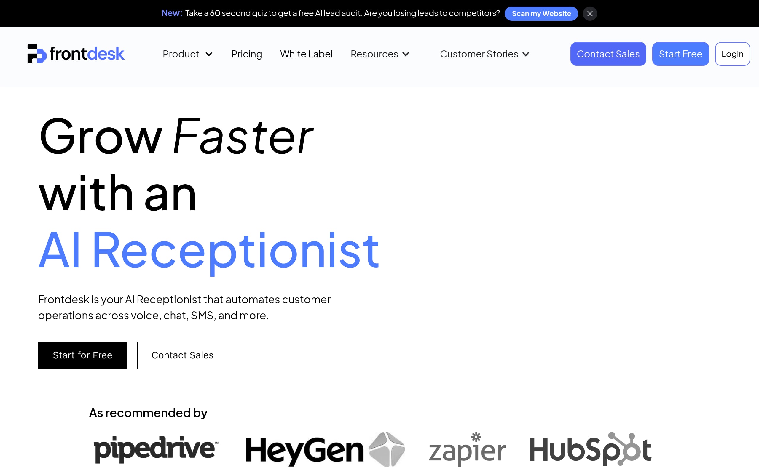 My AI Front Desk Screenshot