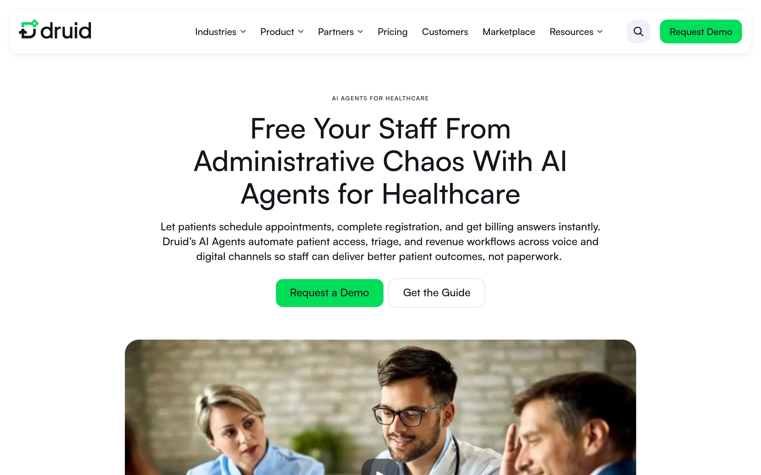 Healthcare AI Agents by Druid AI Screenshot