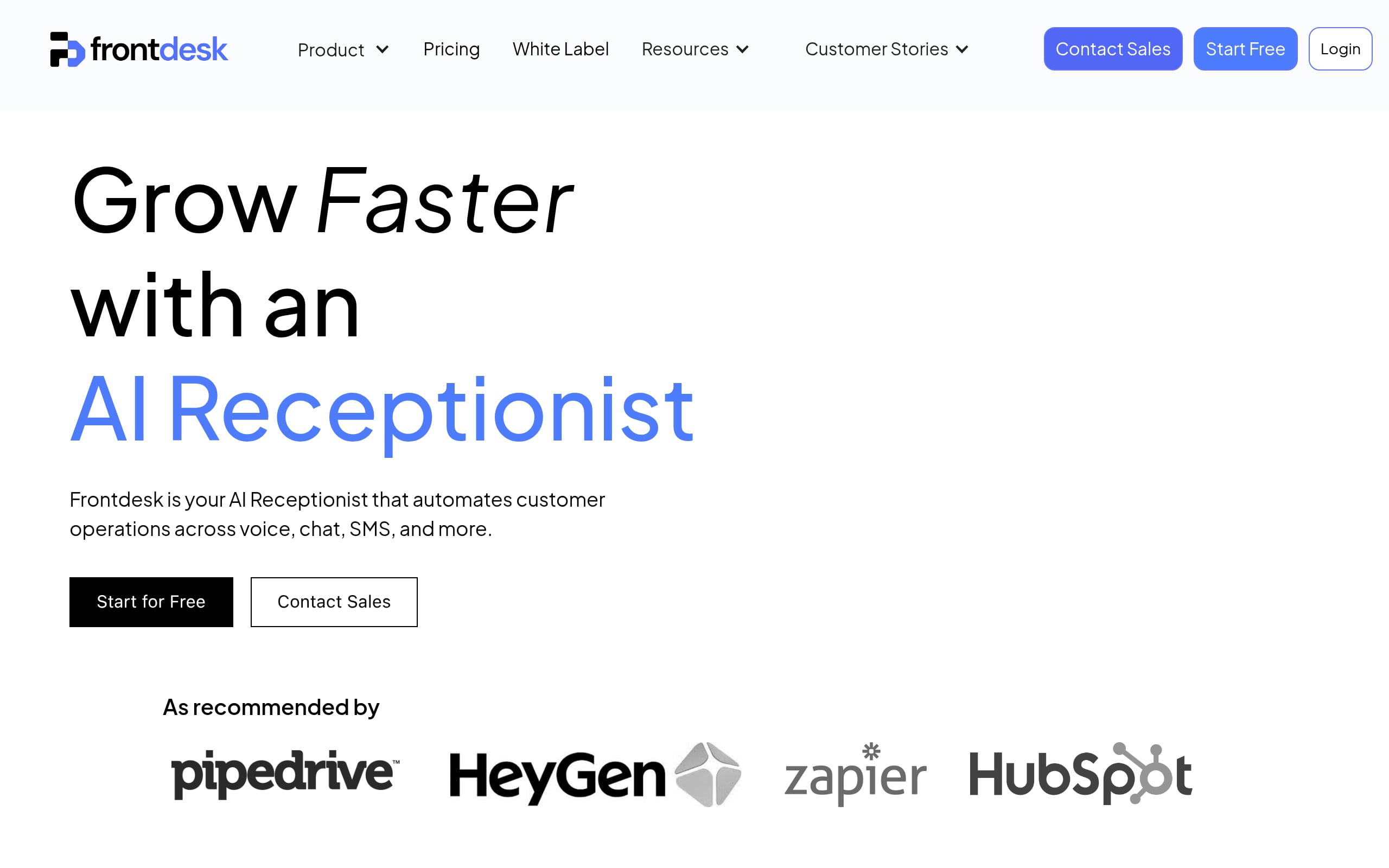 My AI Front Desk Screenshot