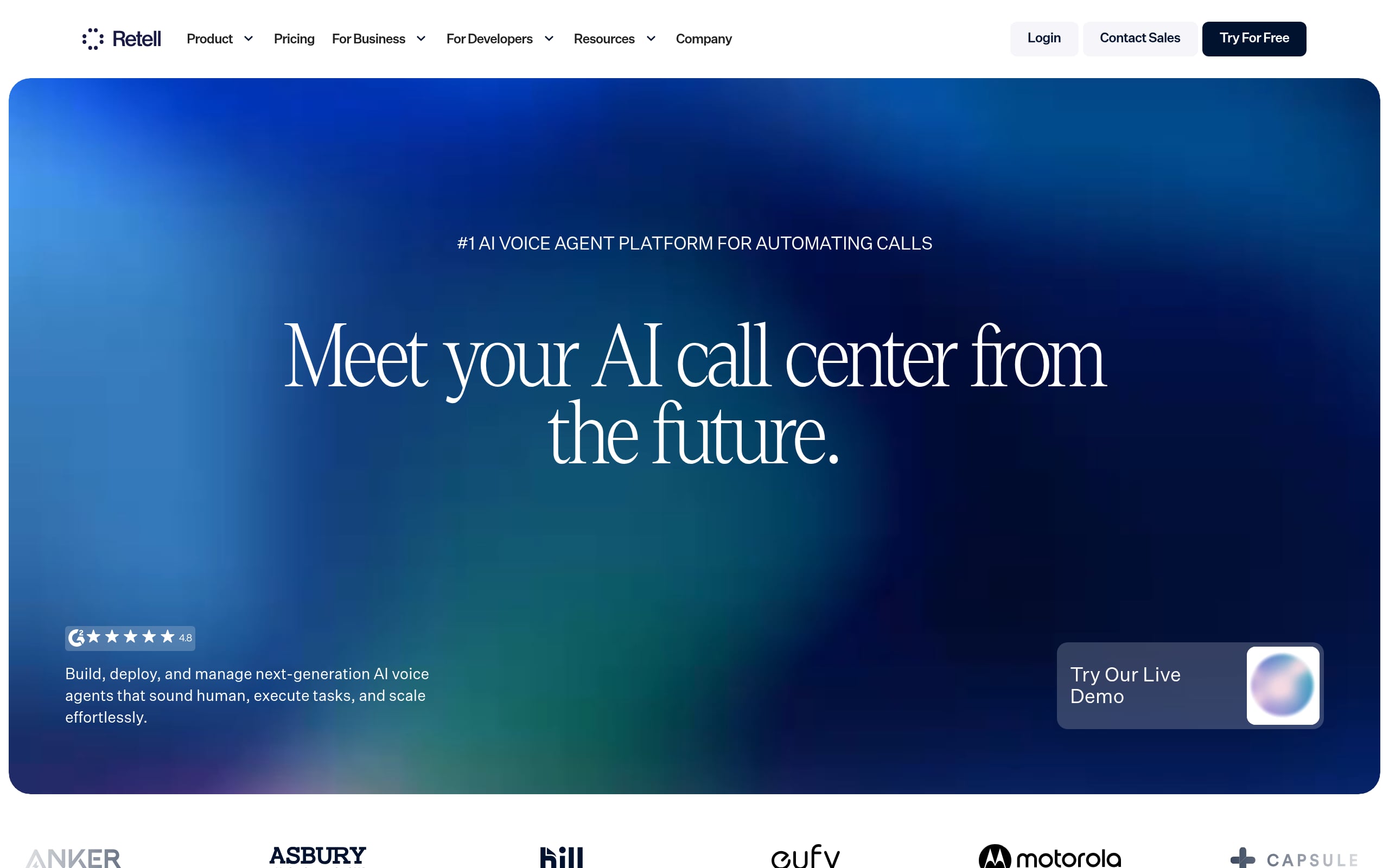 Retell AI – AI Phone Agents for Healthcare Screenshot