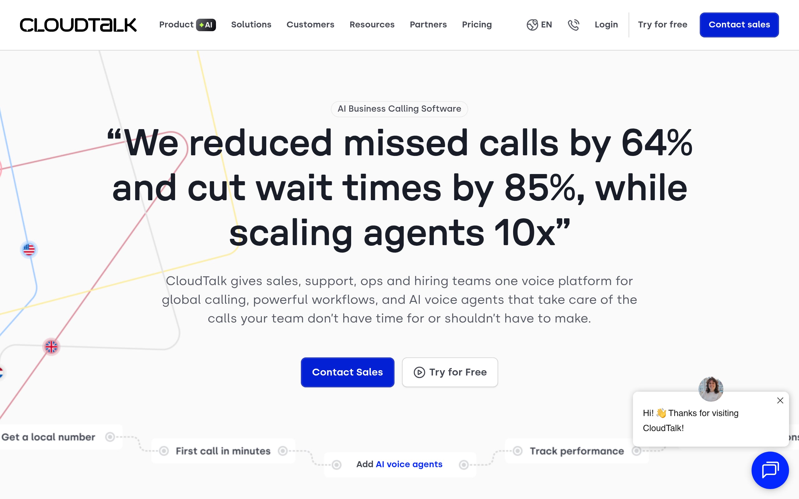 CloudTalk AI voice agents Screenshot