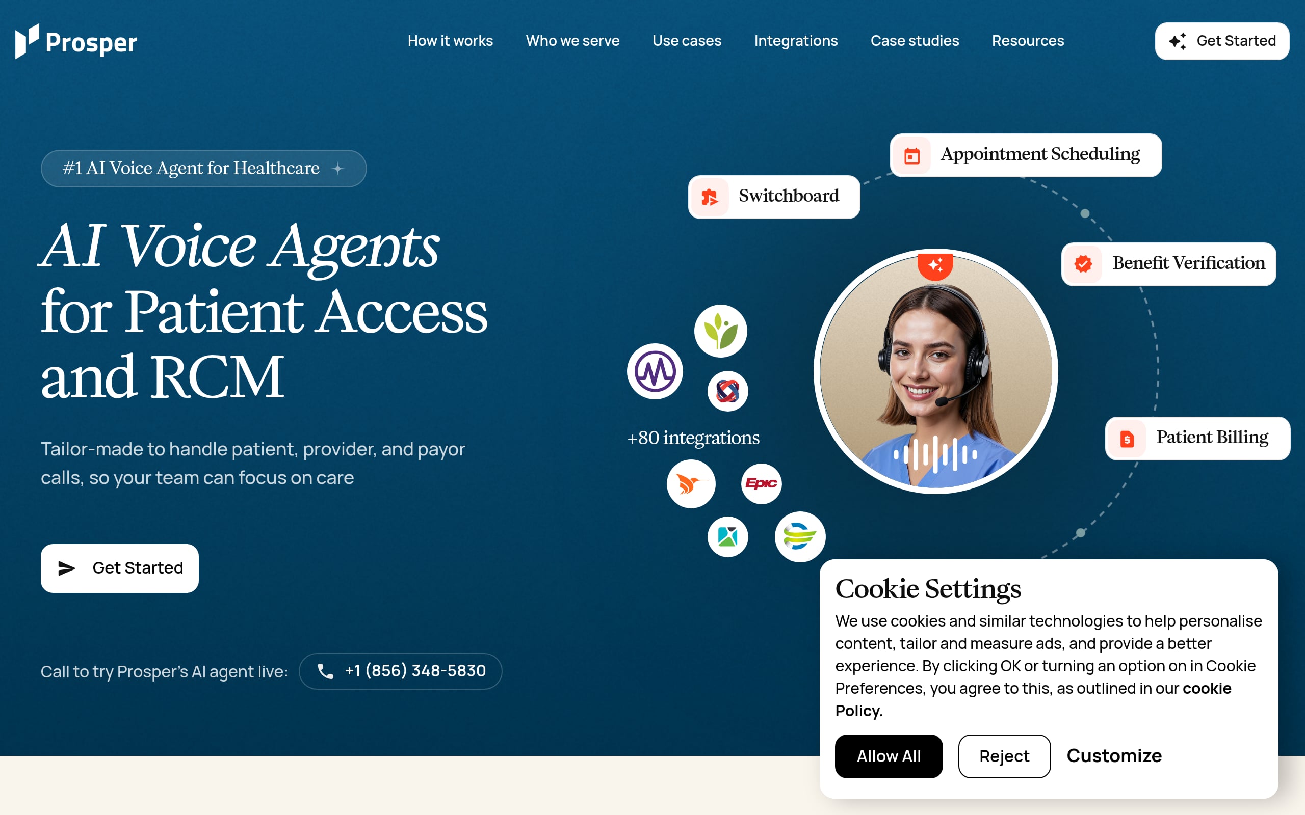 Prosper AI Voice Agents Screenshot