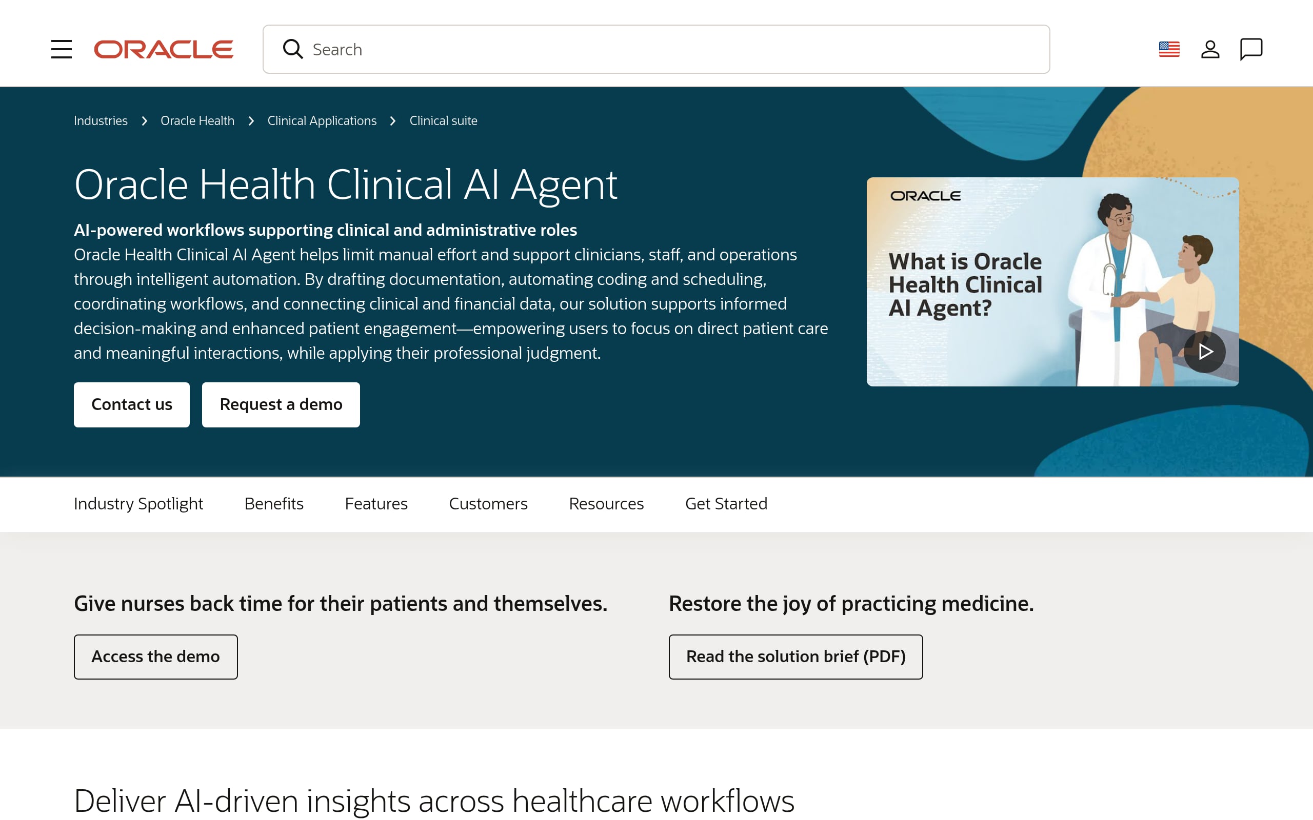 Oracle Health Clinical AI Agent Screenshot