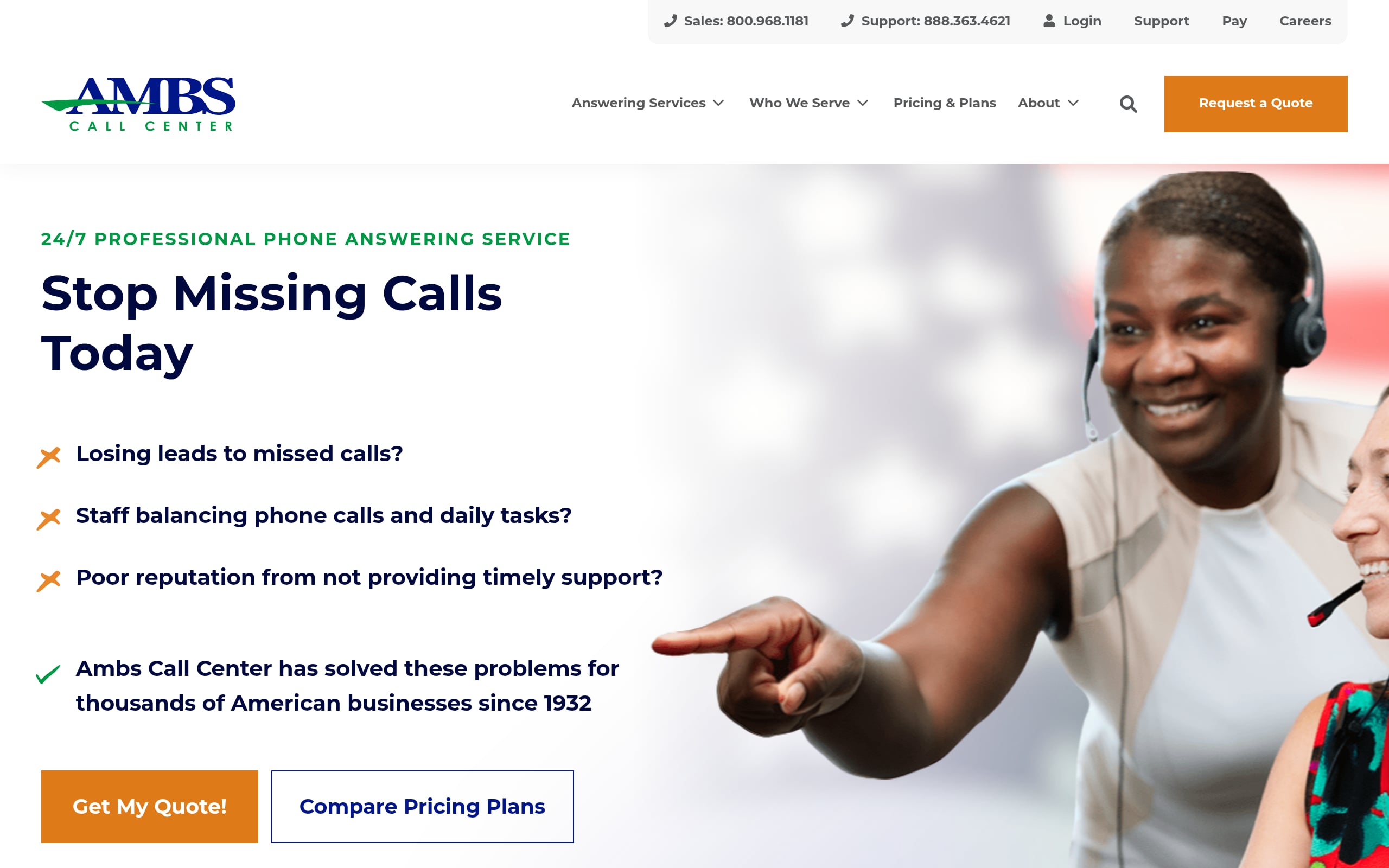 Ambs Call Center Screenshot