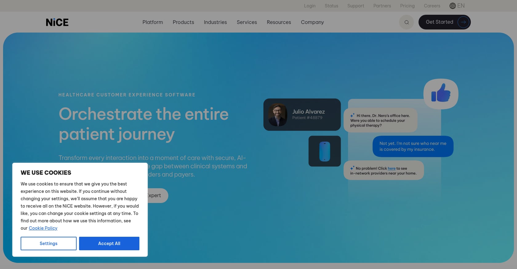 NICE CXone for Healthcare Screenshot
