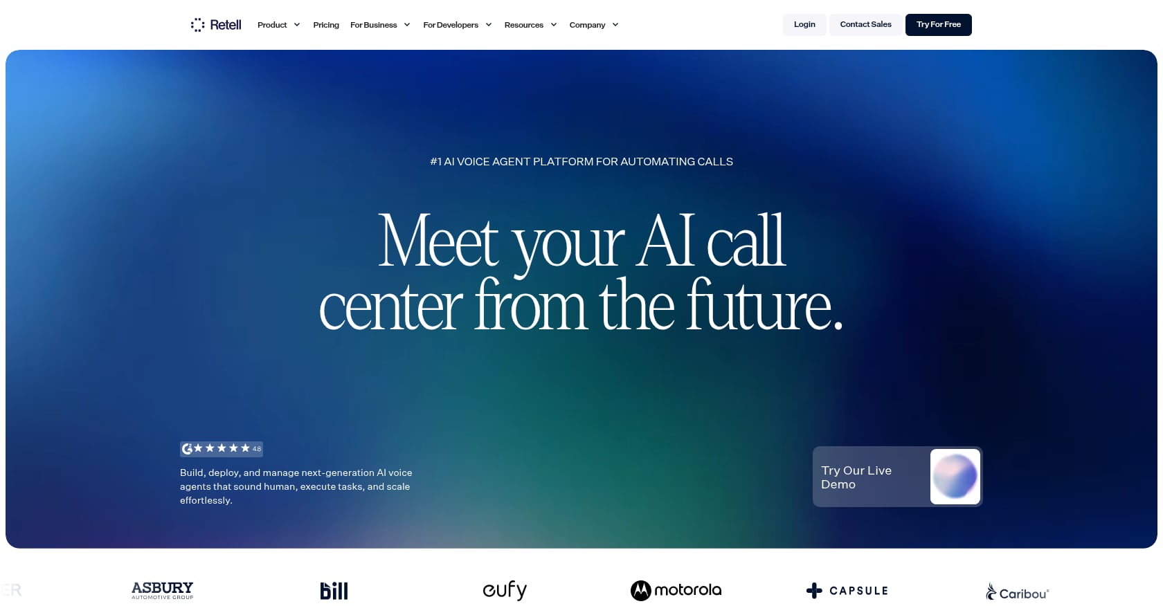 Retell AI Screenshot