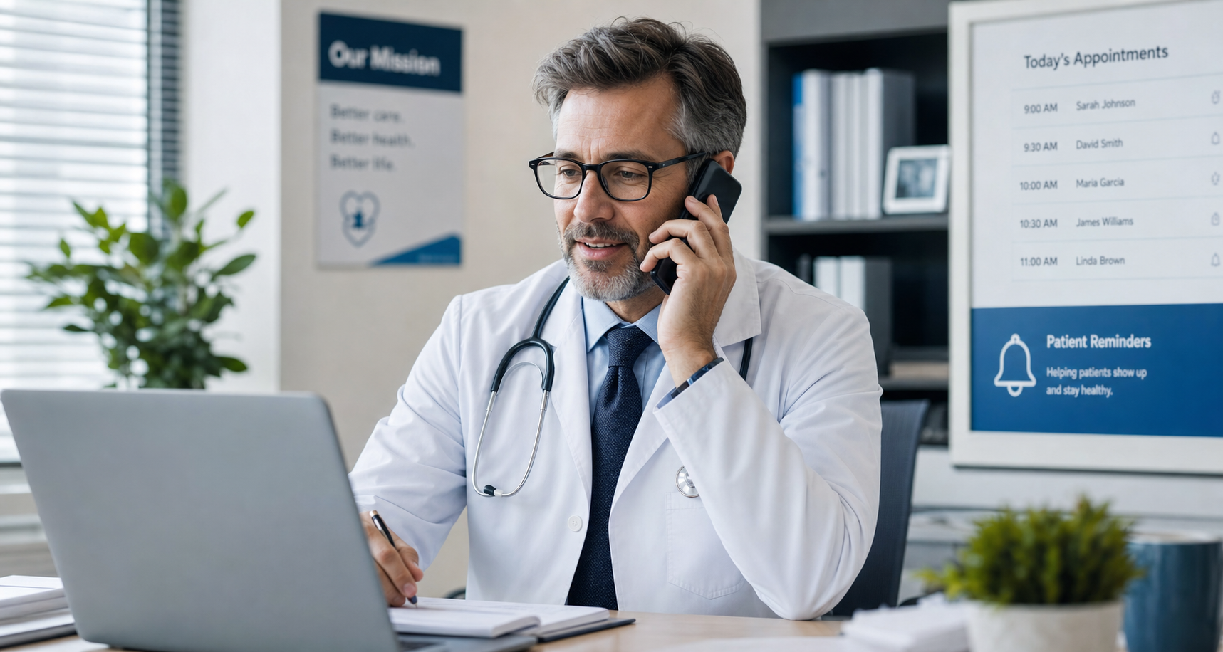 ophthalmologist improving patient scheduling with voice ai