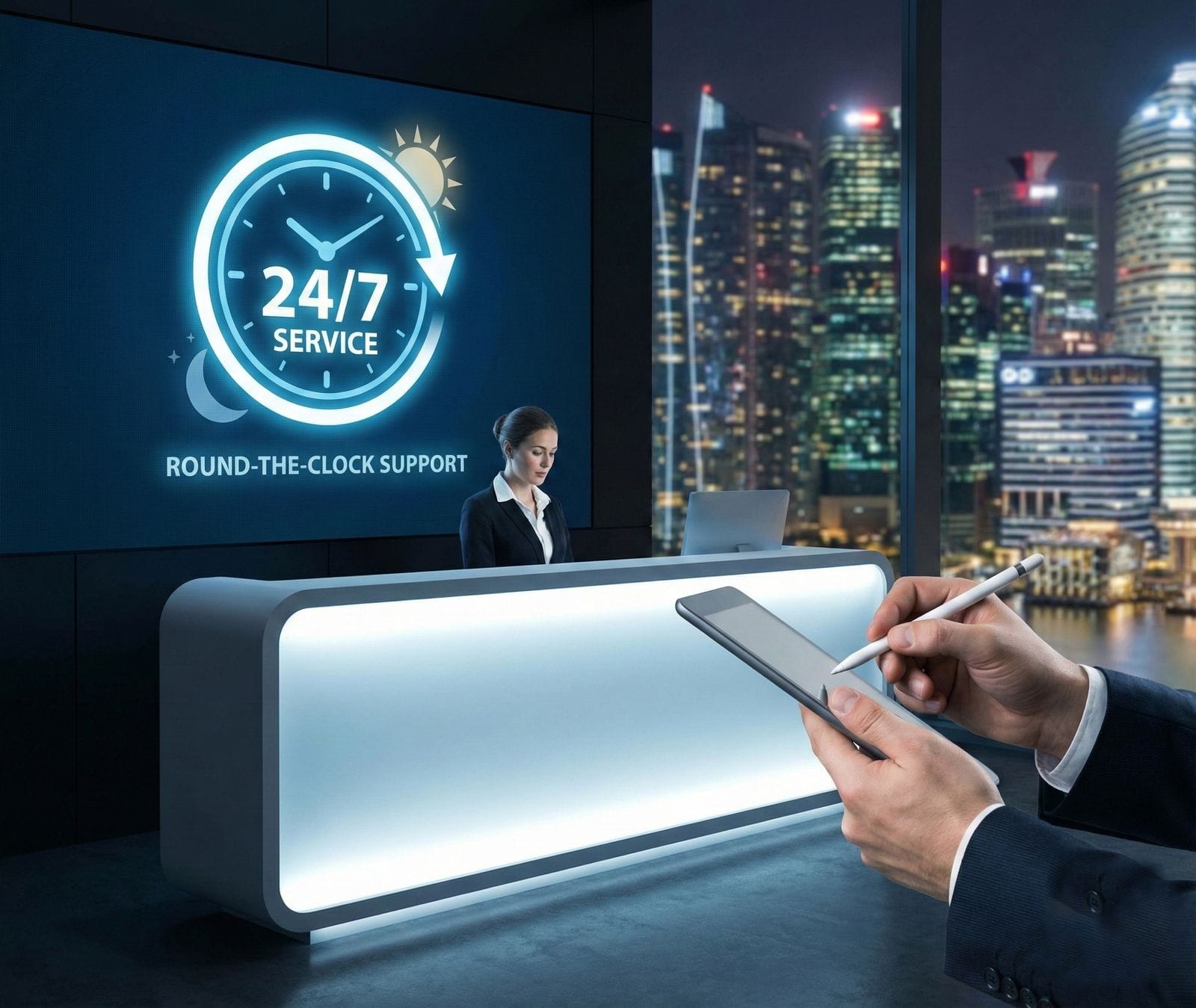 [background image] of office space