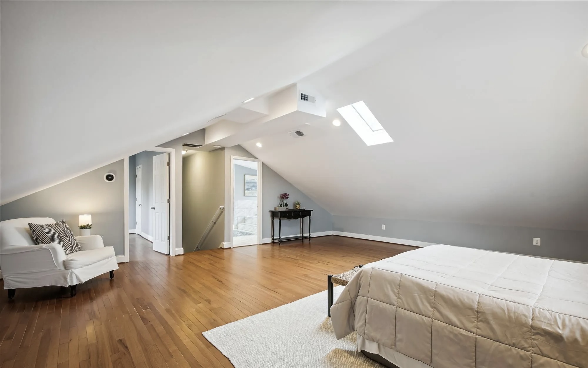 BHI Construction master bedroom addition Silver Spring MD vaulted ceiling skylights