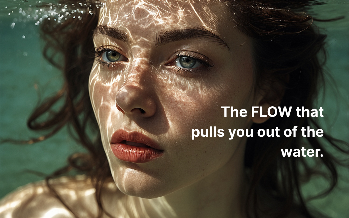 The FLOW that pulls you out of the water.