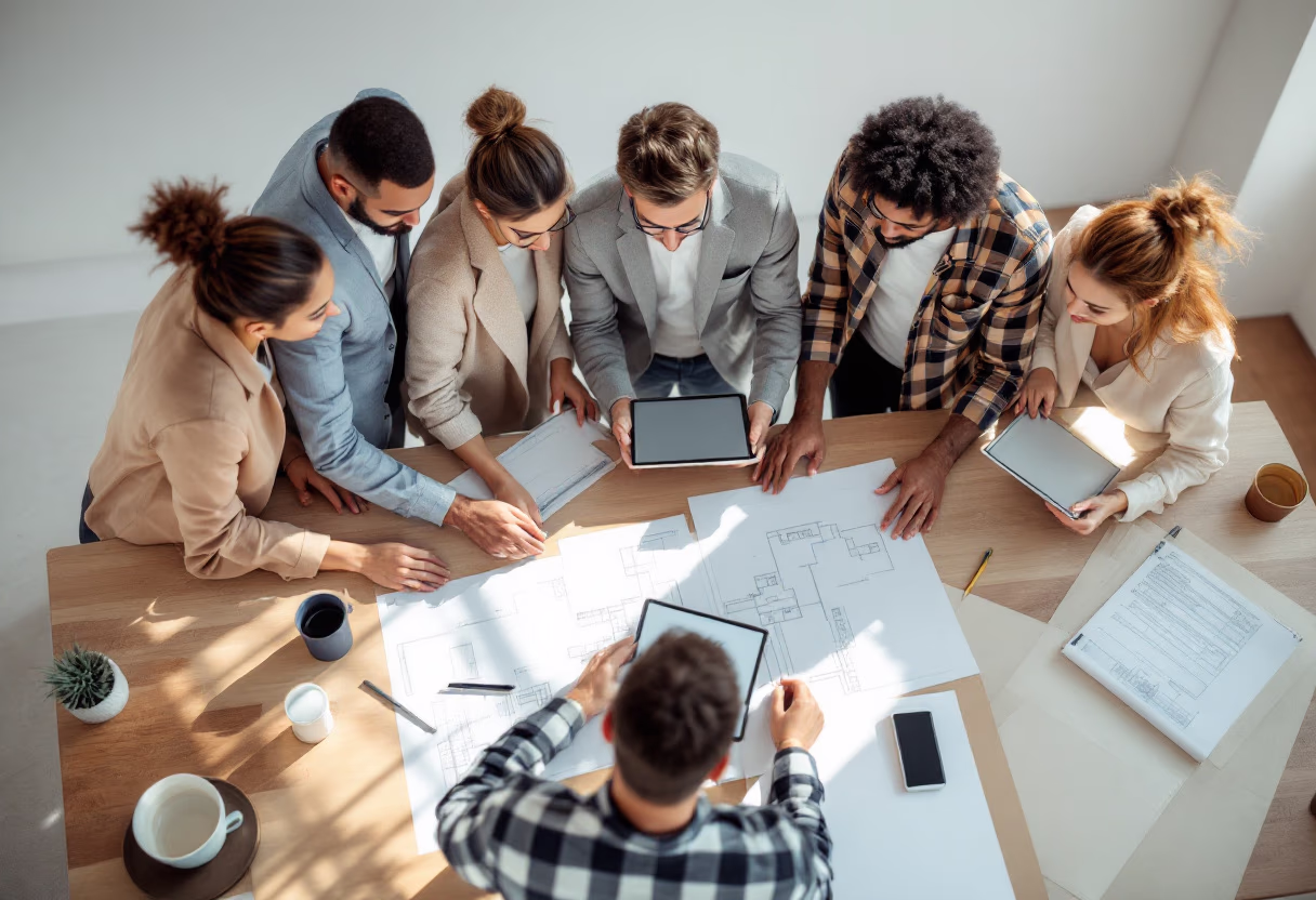 image of construction meetings for a general contractor