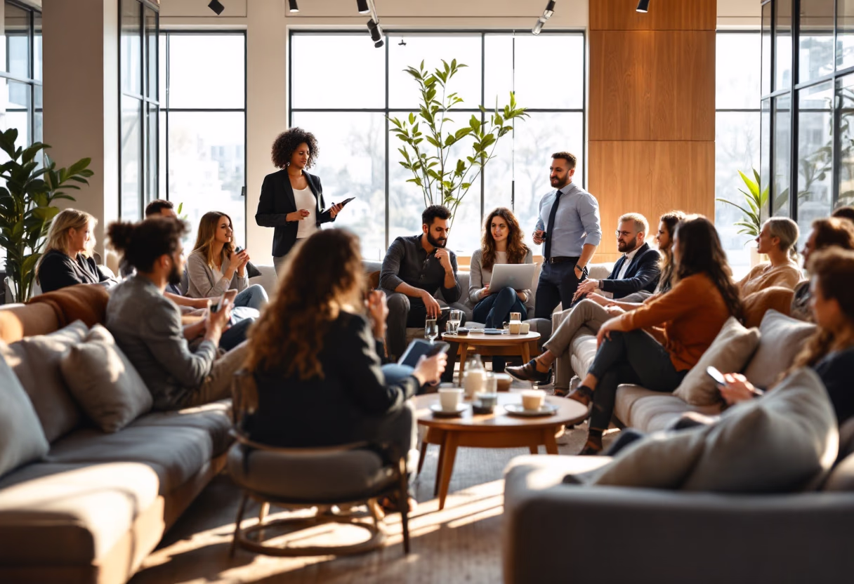 image of networking event (for a hr tech)