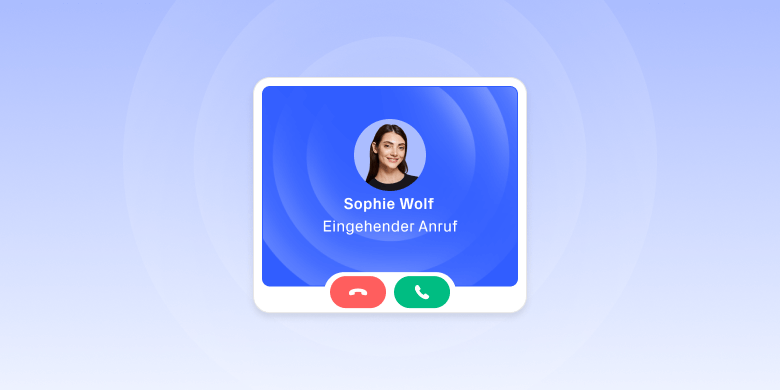 Eine Abbildung eines gerade eingehenden Anrufs. 