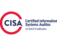 CISA Certified Information Systems Auditor logo with a red circular design.