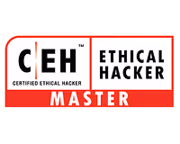 CEH Certified Ethical Hacker Master logo with bold text in black and red.