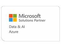 Microsoft Solutions Partner badge for Data & AI and Azure.