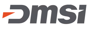 DMSI company logo with a red triangular accent at the start of the letter D.