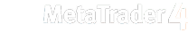 MetaTrader 4 logo with white text and a stylized icon.