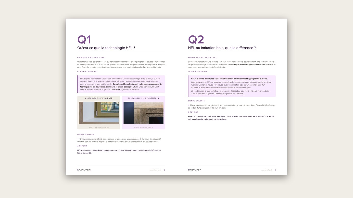 Double page du guide Domofen : qu’est-ce que la technologie hfl ?