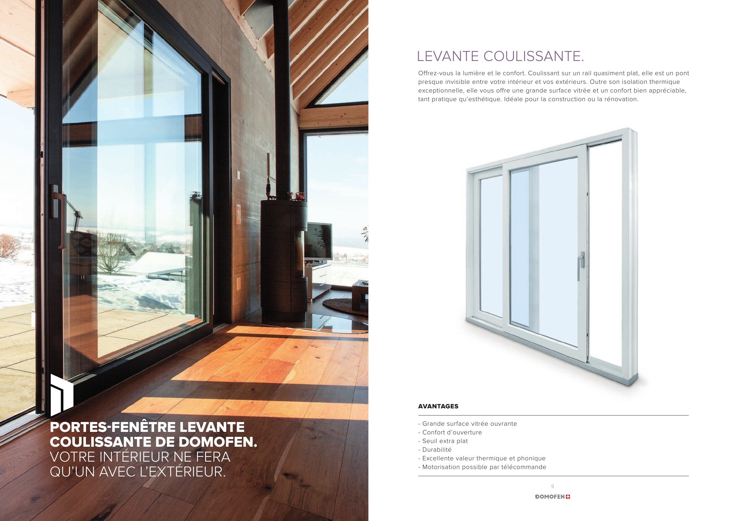 Comparatif des solutions coulissantes dans le catalogue Domofen