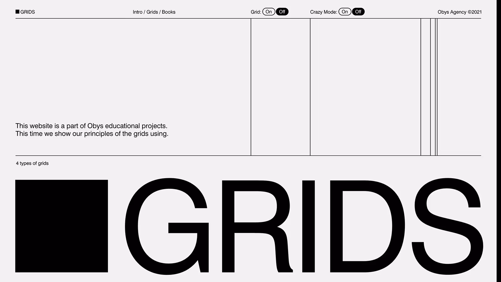 A part of the Design Education Series by Obys Agency, Grids.
