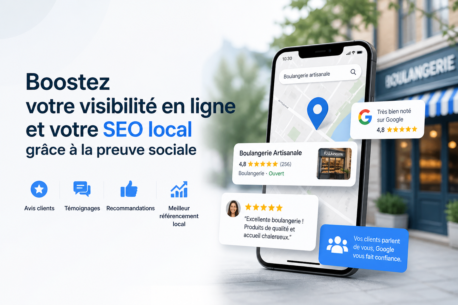 Boostez votre visibilité en ligne et votre SEO local grâce à la preuve sociale