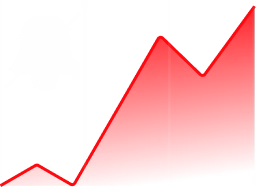 Red jagged line graph sharply increasing