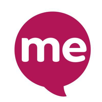 Mencap NI learning disability charity logo – pink speech bubble with ‘me’ text