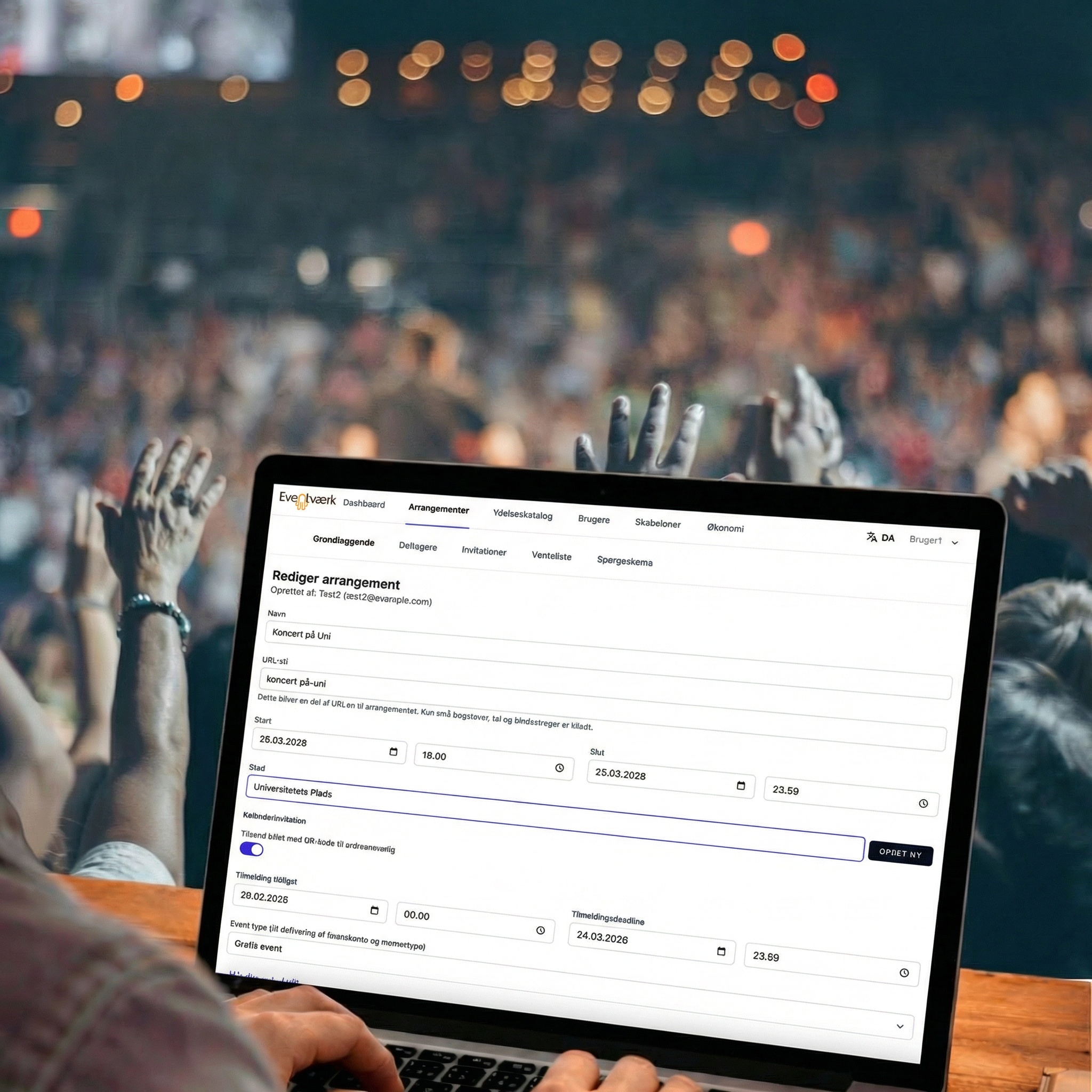 How to: Oprettelse af et ny Event