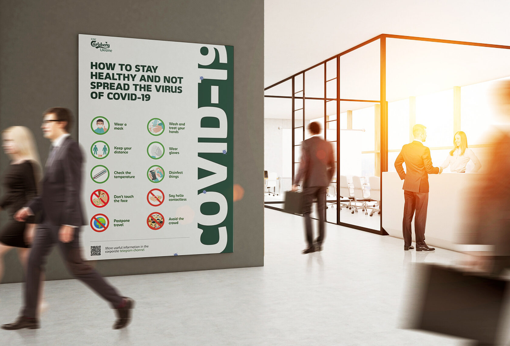Carlsberg | Covid-time posters for EU offices 