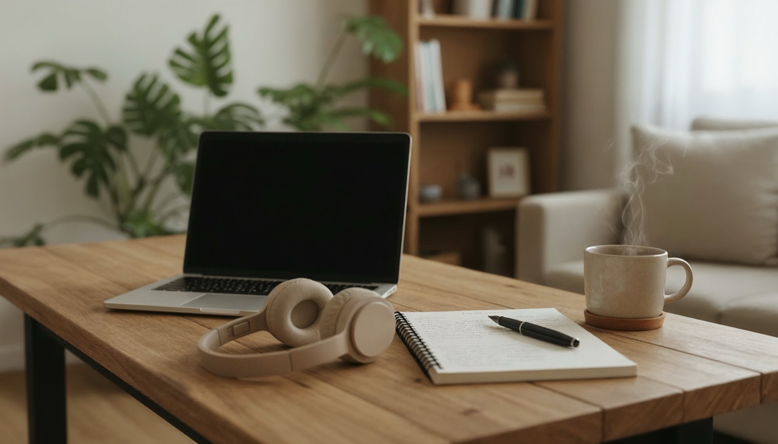 Persona en sesión de terapia psicológica online por videollamada