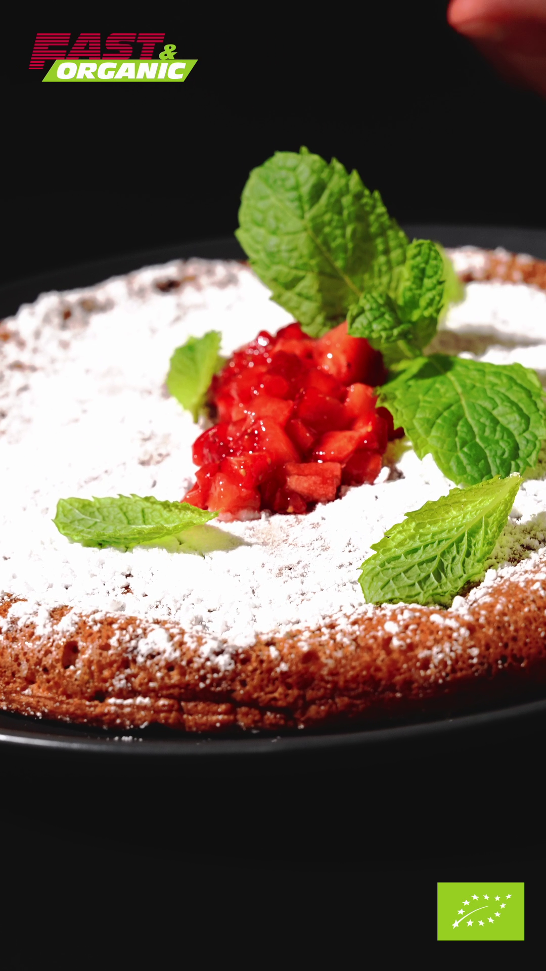 The Dreamiest Fluffy Organic Strawberry Pancake