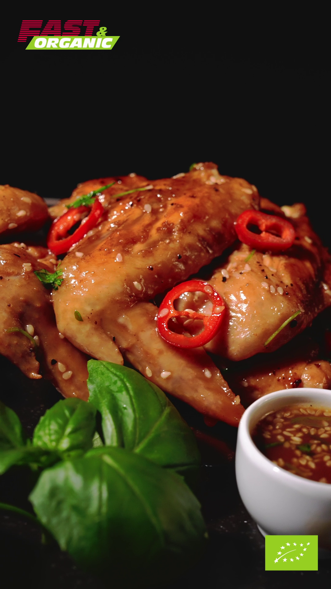 Apple-Glazed Organic Teriyaki Wings 🍗🍎