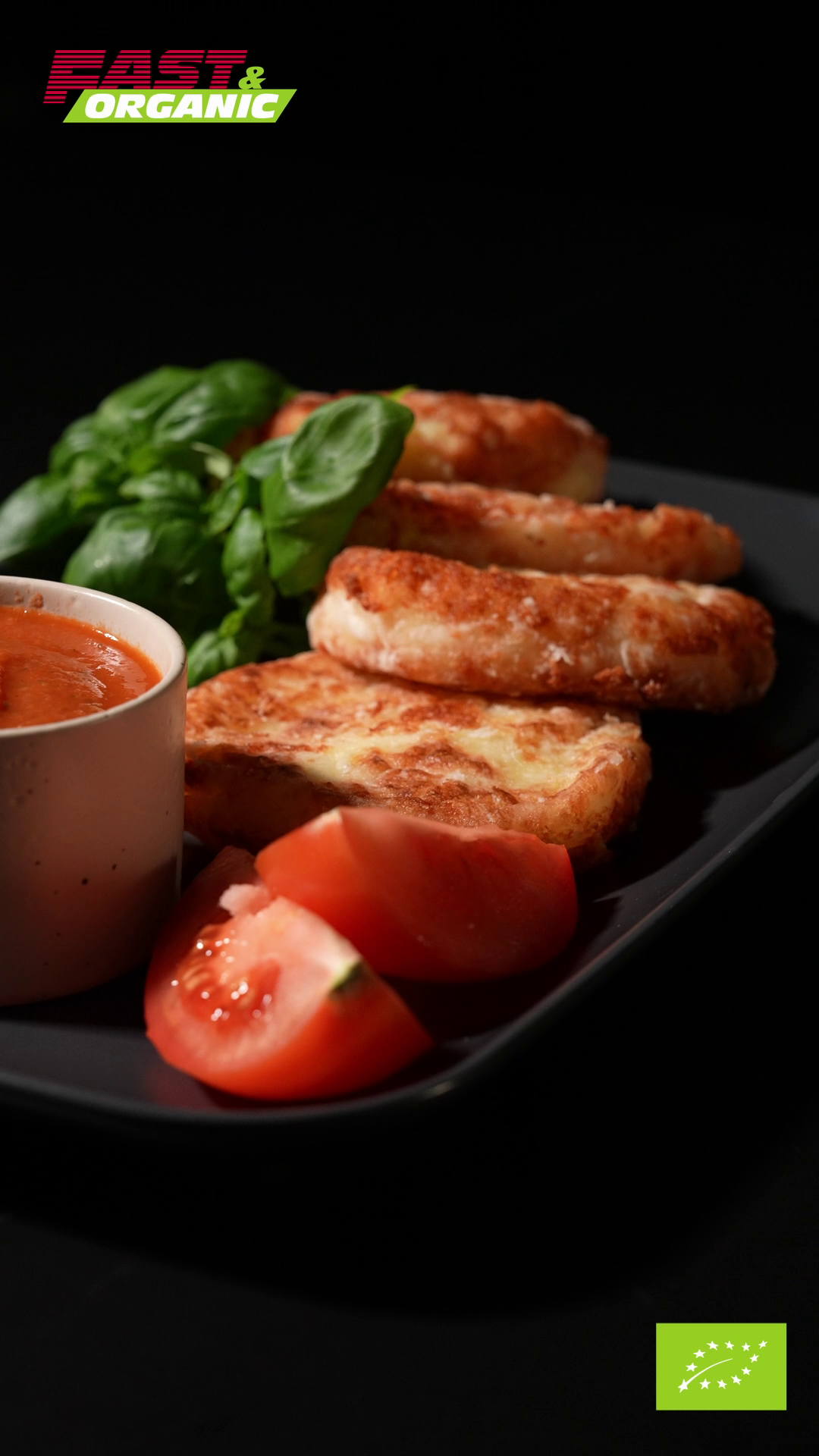 Organic Cheese Patties with European Zucchini Ketchup
