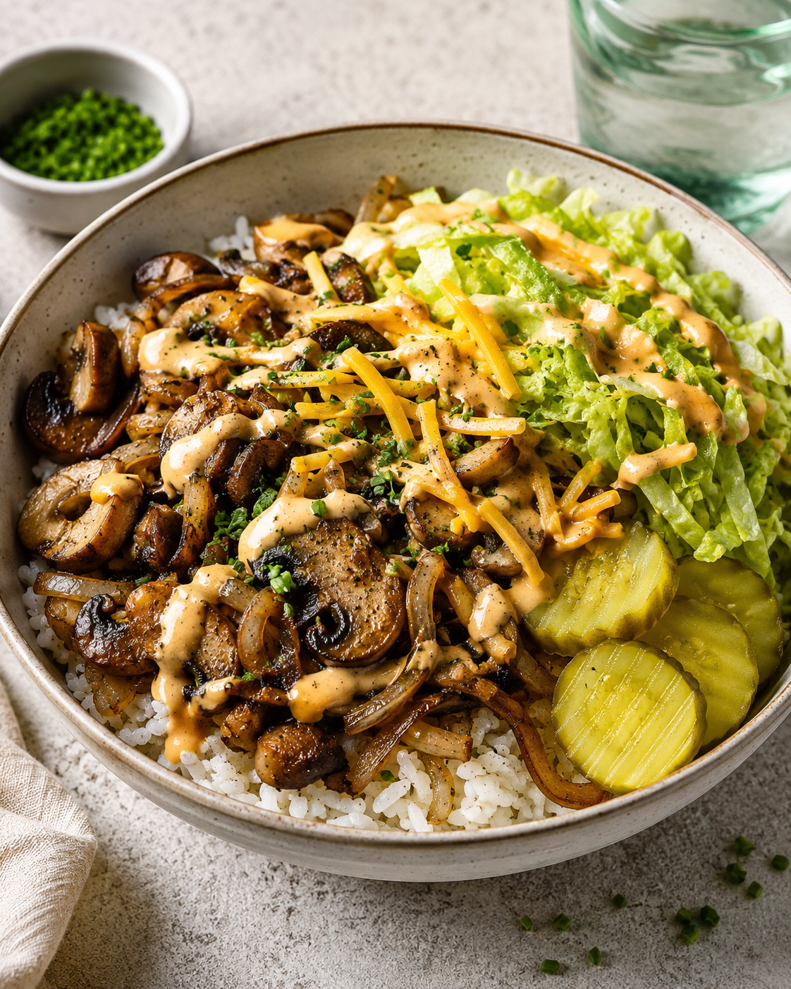 Mushroom Rice Bowl 