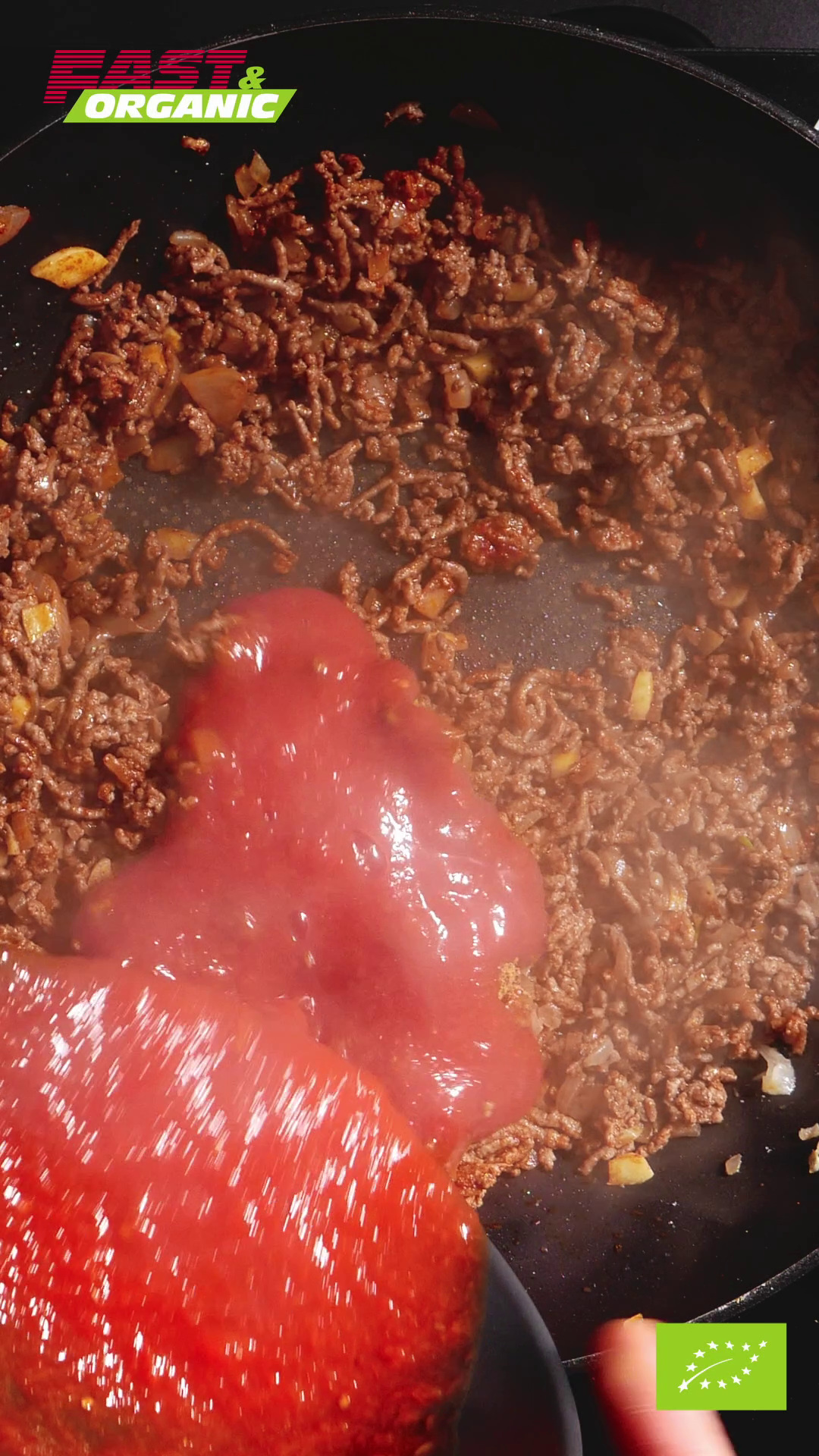 Organic Mexican-Style Potatoes with Beef and Baked Cheese 