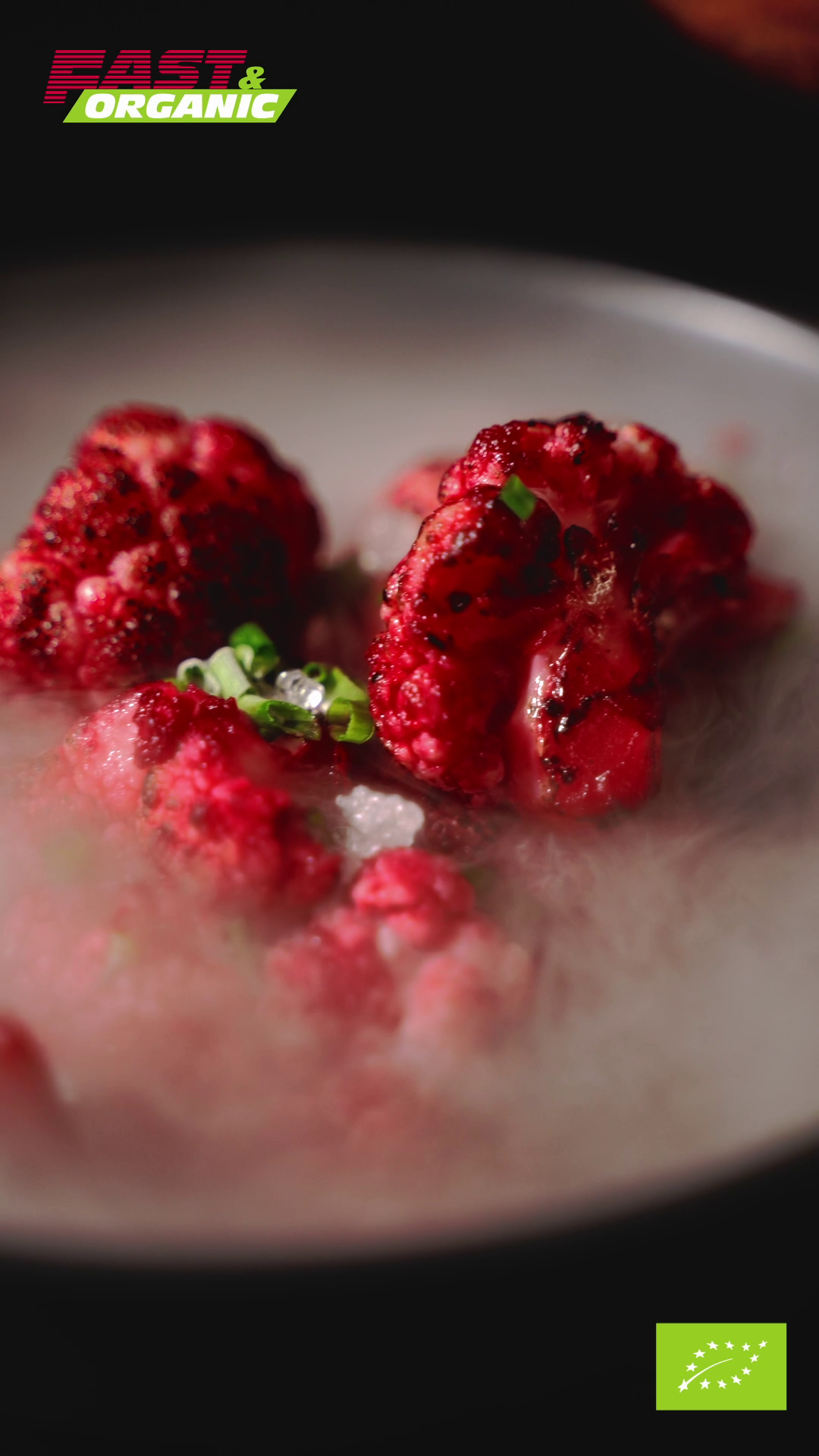Organic Halloween Cauliflower "Buffalo Blood Wings" 