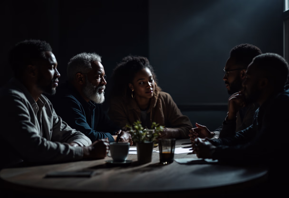 image of a community gathering (for a nonprofit & charity)