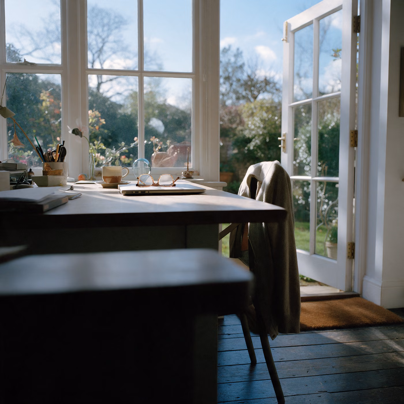 IT support Twickenham: a home office in a garden studio, the kind of setup we secure for remote staff