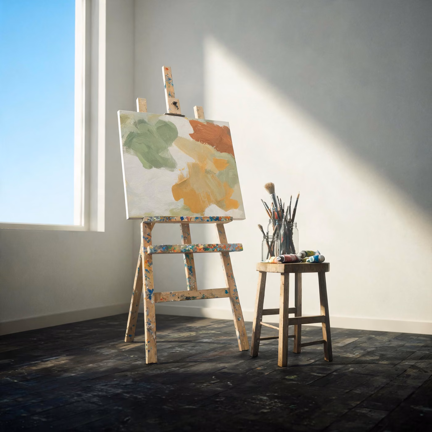 IT support Kingston: an easel and paints in an art studio on Kingston Hill