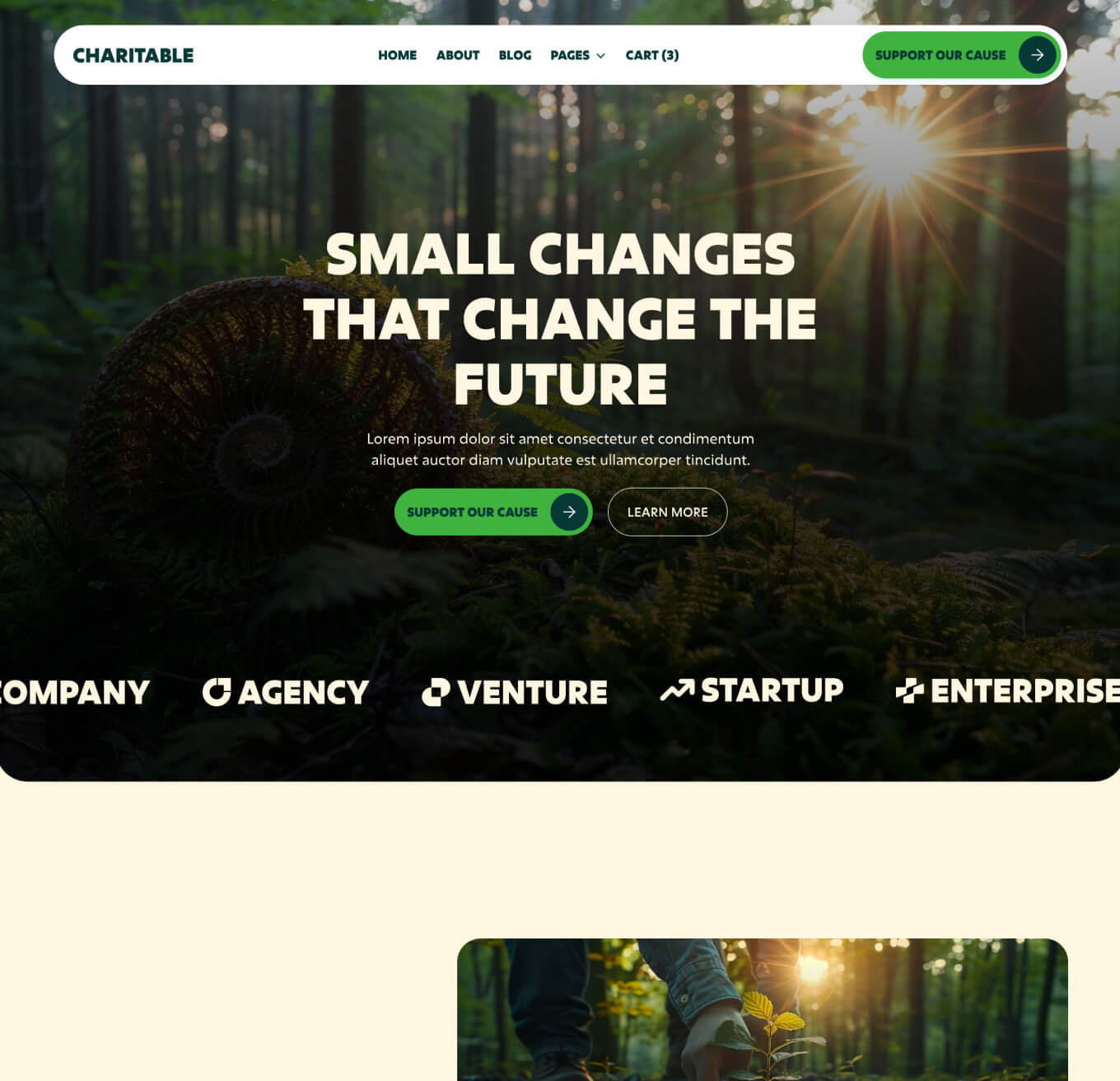 Charitable - Home V3 Page - Nonprofit Webflow Template
