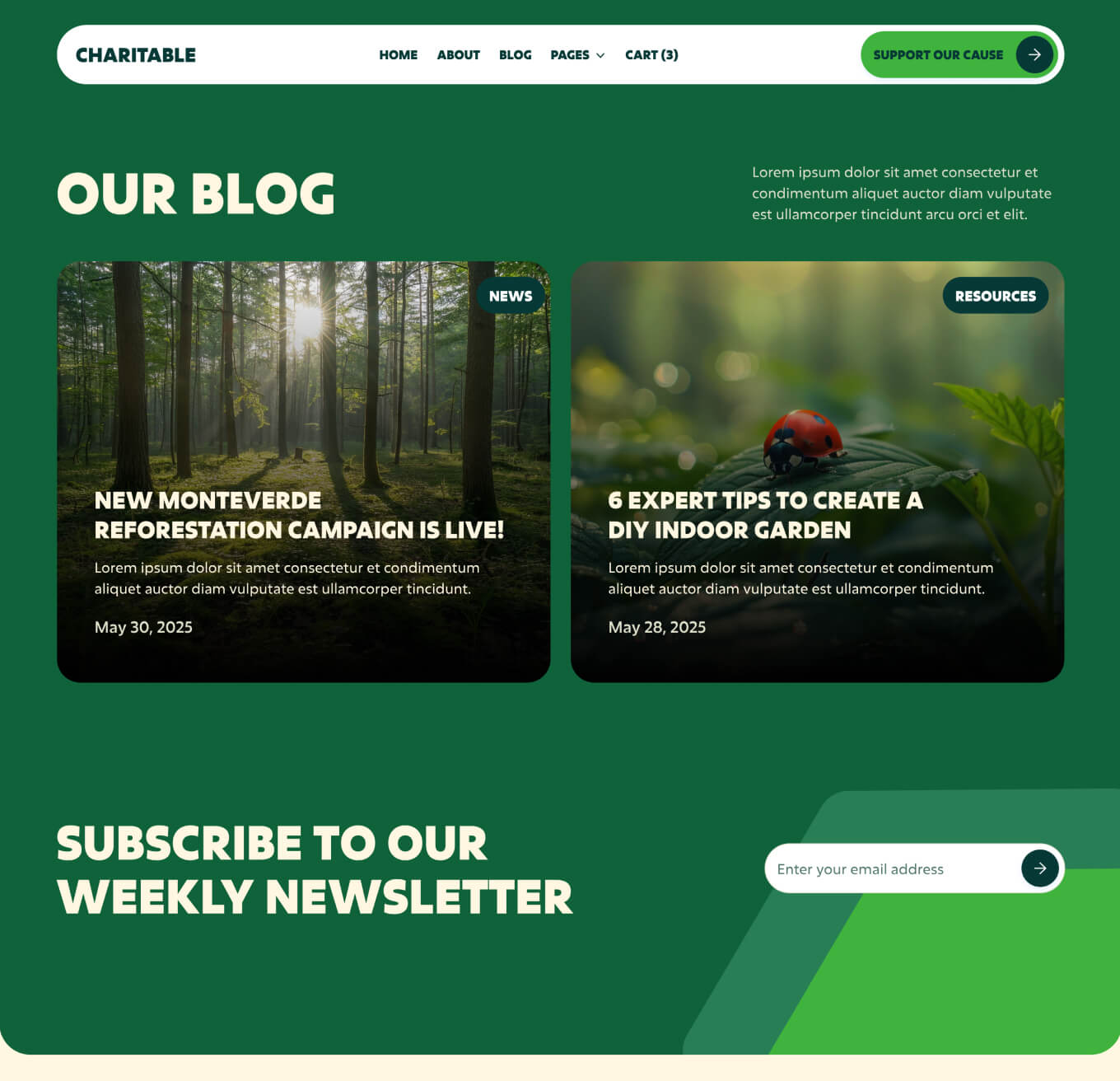 Charitable - Blog V2 Page - Nonprofit Webflow Template