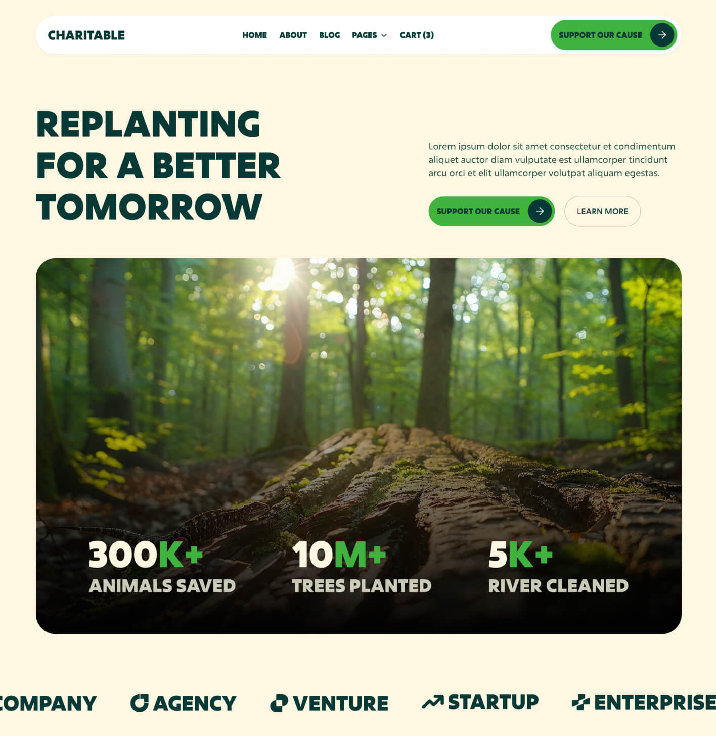 Charitable - Home V2 Page - Nonprofit Webflow Template