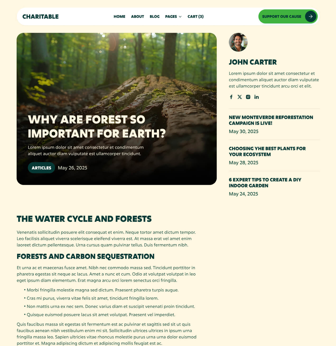 Charitable - Blog Post Page - Nonprofit Webflow Template