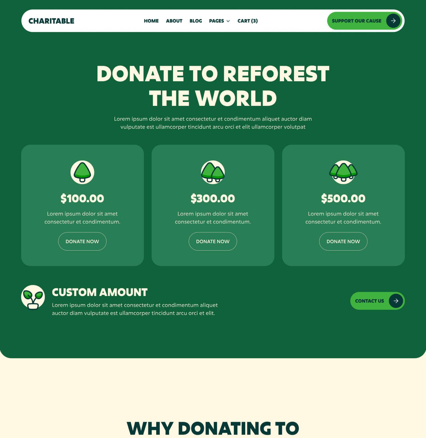 Charitable - Donate Page - Nonprofit Webflow Template