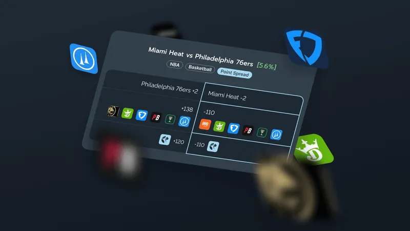 Screen floating that shows the comparison between two teams on a basketball match