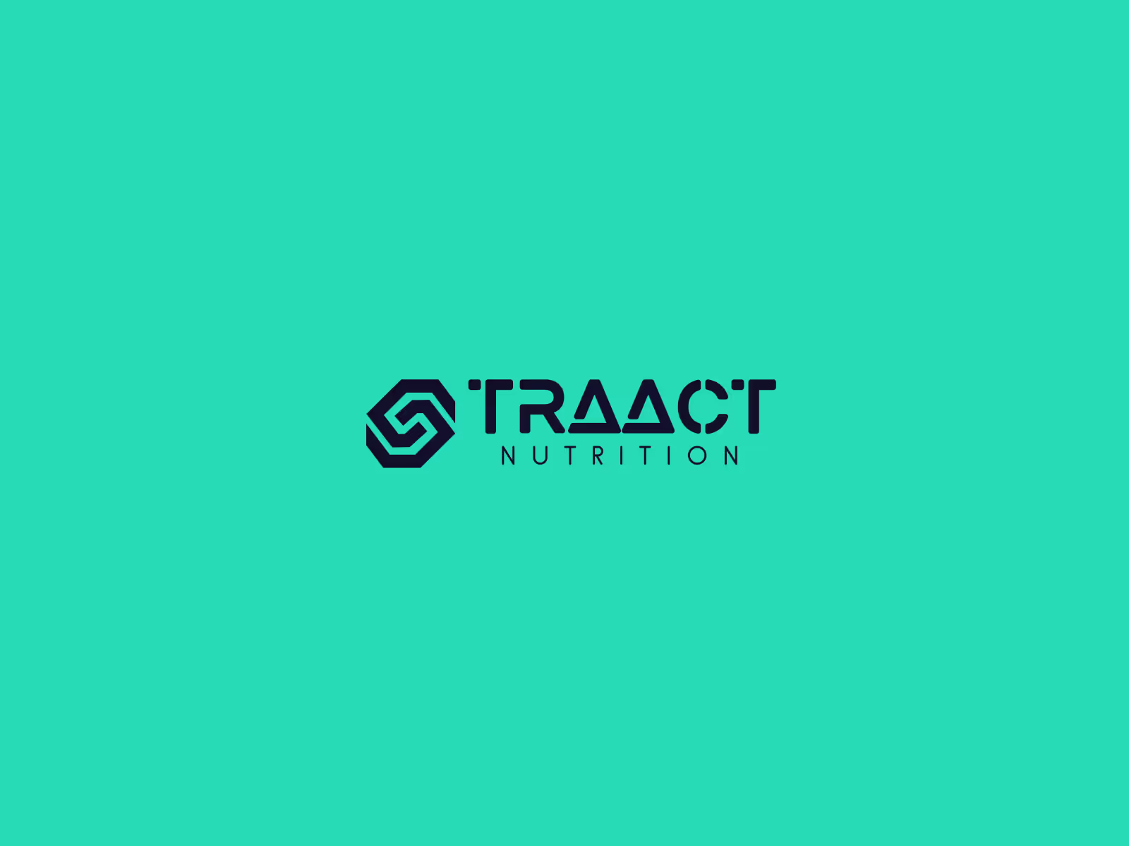 Black Traact logo on turquoise background