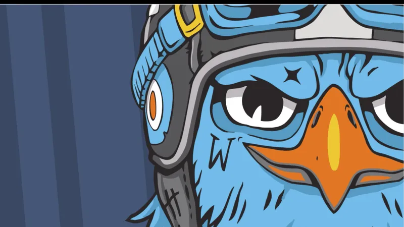 Character animation of punk rock bird revealing BrewDog's latest beer.